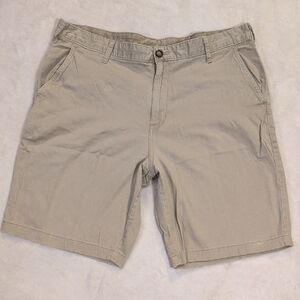 George Mens Beige Flat Front Shorts Size 38